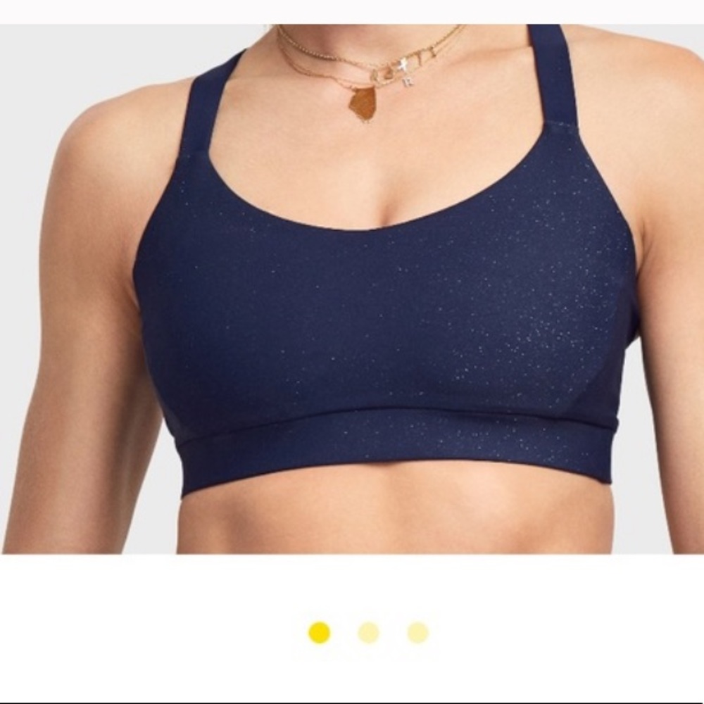 Navy glitter Soul by SoulCycle sports bra NWOT
